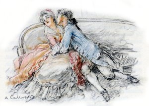 Werther küsst Charlotte