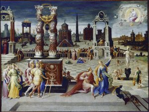 Kaiser Augustus und die Tiburtinische Sibylle von Antoine Caron