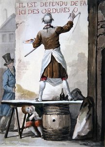 Ein Schildermaler und sein Assistent von Antoine Charles Horace Vernet