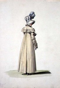 Elegante Frau mit Haube, Illustration aus 