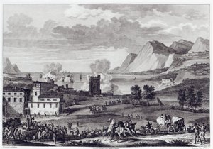 Befreiung Korsikas, 20. Oktober 1796, graviert von Jean Duplessi-Bertaux (1747-1819)