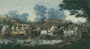 Jagdtreffen, graviert von Philibert Louis Debucourt, frühes 19. Jahrhundert von Antoine Charles Horace Vernet