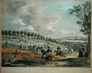 Hirschjagd in Verrières, 29. April 1819 von Antoine Charles Horace Vernet
