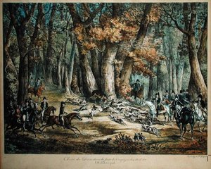 Hirschjagd im Wald von Compiègne, 27. April 1818