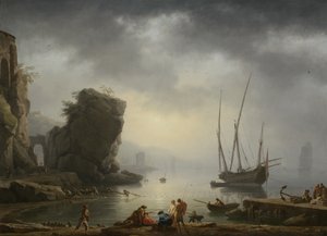 Mittelmeerküstenlandschaft, 1746 von Antoine Charles Horace Vernet