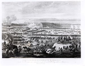 Die Schlacht von Austerlitz in Mähren, 2. Dezember 1805, graviert von Antonio Verico (geb. um 1775)
