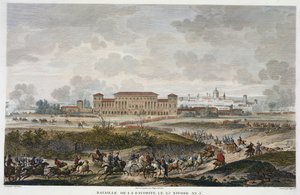 Die Schlacht von La Favorite, 25. Nivose, Jahr 5 (Januar 1797) graviert von Jean Duplessi-Bertaux (Aquatinta) von Antoine Charles Horace Vernet