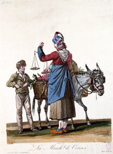 Der Kirschverkäufer, graviert von Philibert Louis Debucourt (1755-1832) von Antoine Charles Horace Vernet