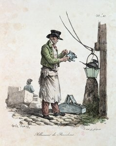 Der Laternenanzünder, graviert von Francois Seraphin Delpech (1778-1825) von Antoine Charles Horace Vernet