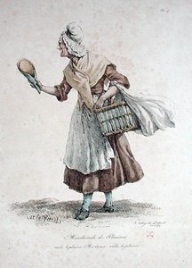 Der Gebäckverkäufer, Nummer 4 aus der Serie Die Rufe von Paris, graviert von Francois Seraphin Delpech (1778-1825) von Antoine Charles Horace Vernet