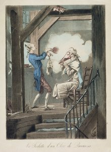 Die Toilette eines Anwaltsgehilfen, graviert von Philibert Louis Debucourt (1755-1832) von Antoine Charles Horace Vernet