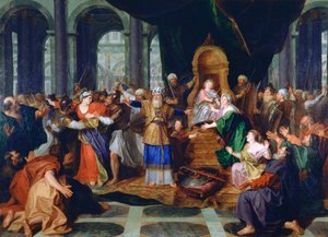 Athaliah aus dem Tempel vertrieben, vor 1697 gemalt von Antoine Coypel