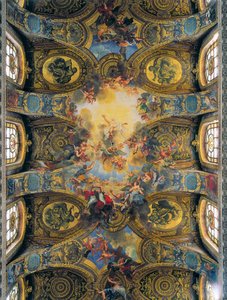 Fresken des Gewölbes der königlichen Kapelle, dekoriert von Antoine Coypel, de La Fosse und Jouvenet (Fresko) von Antoine Coypel