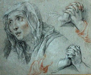 Studien zur Figur der Jungfrau, ca. 1700 von Antoine Coypel