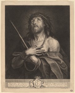Christus als Schmerzensmann von Antoine Coypel, finished in engraving by Charles Simonneau