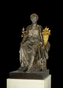 La Paix Silber- und Bronzeskulptur von Antoine Denis Chaudet und Louis Jean Baptiste Cheret aus dem Salon de la Paix im Palais des Tuileries. Paris, Louvre Museum von Antoine Denis Chaudet
