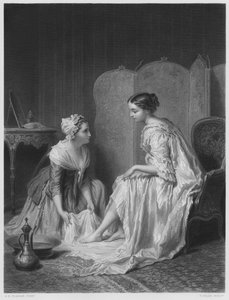 Das Fußbad, nach dem Bild in der Königlichen Sammlung von Antoine Emile Plassan