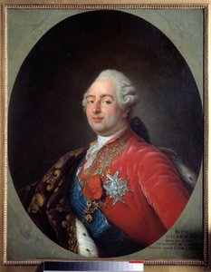 Porträt von Ludwig XVI. (1754-1793), König von Frankreich. Gemälde aus der Werkstatt von Antoine Francois Callet (1786)