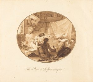 Der Platz für den ersten Besetzer von Antoine François Sergent after Augustin de Saint Aubin