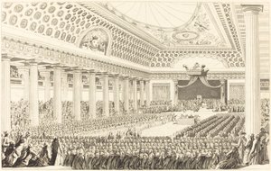 Eröffnung der Generalstände in Versailles, 5. März 1789 von Antoine Jean Duclos after Charles Monnet