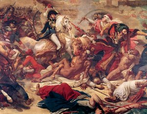 Schlacht von Abukir, General Murat kämpft gegen die osmanische Armee. (Detail) von Antoine Jean Gros