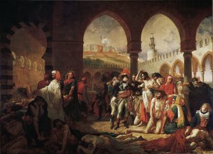 Bonaparte besucht die Pestopfer von Jaffa