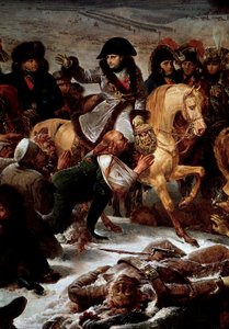 Feldzug in Preußen und Polen (1806-1807): Napoleon I. auf dem Schlachtfeld von Eylau am 9. Februar 1807 (Detail). Gemälde von Antoine Jean Gros von Antoine Jean Gros