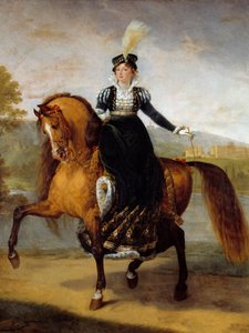 Reiterporträt von Katharina von Württemberg, Frau von Jerome Bonaparte, Königin von Westphalen (1783-1835) von Antoine Jean Gros