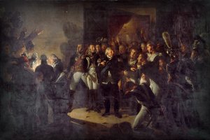 Ludwig XVIII. verließ die Tuilerien in der Nacht des 20. März 1815 von Antoine Jean Gros