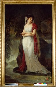 Posthumes Porträt von Christine Boyer (1776-1800), erste Frau von Lucien Bonaparte. Gemälde von Antoine Jean Gros (1771-1835) von Antoine Jean Gros
