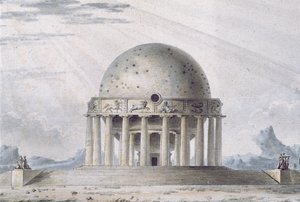 Entwurf für ein Haus für einen Kosmopoliten, 1783 (Detail)