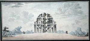 Entwurf für ein Haus für einen Kosmopoliten, 1783 (Detail) von Antoine Laurent Thomas Vaudoyer
