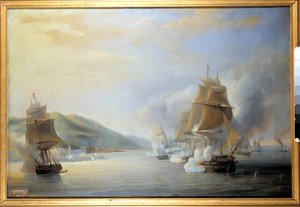 Eroberung Algeriens (1830-1847): Angriff auf Algier vom Meer aus durch die französische Flotte unter dem Kommando von Admiral Duperre, 3.07.1830