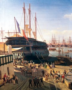 Handelsschiff im Hafen von Toulon