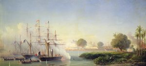 Sturm auf die Zitadelle von Saigon durch Vizeadmiral Rigault de Genouilly, 17. Februar