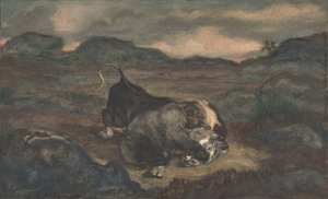 Bär tötet Stier, 1810-75 von Antoine Louis Barye