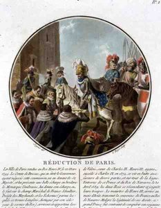 Die Eroberung von Paris im Jahr 1594, graviert von Louis Roger von Antoine Louis Francois (after) Sergent Marceau