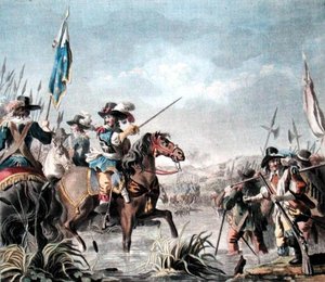 Sieg von Staffarda (1690), graviert von Jean Baptiste Morret von Antoine Louis Francois (after) Sergent Marceau