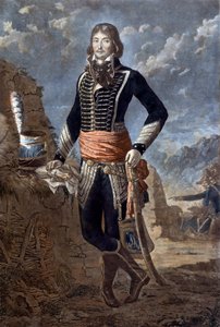 Porträt von General Marceau (1769-1796) (François Séverin Marceau Desgraviers), basierend auf einem Gemälde von Antoine Louis François Sergent (1751-1847), bekannt als Sergent Marceau. Gravur des 18. Jahrhunderts. Paris, Musée de l