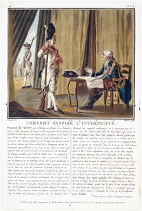 Francois Chevert (1695-1769) inspiriert Mut, graviert von Jean Baptiste Morret, 1789