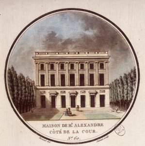 Maison de Monsieur Alexandre, Seitenhof, Paris. In malerischen Ansichten der Hauptgebäude von Paris von Sergeant von Antoine Louis Francois Sergent Marceau
