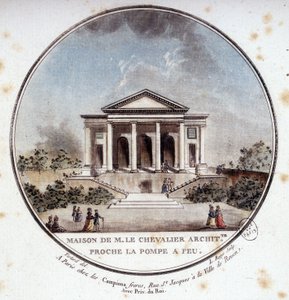 Haus von Monsieur le Chevalier, Architekt, Paris. In malerischen Ansichten der Hauptgebäude von Paris von Sergeant von Antoine Louis Francois Sergent Marceau