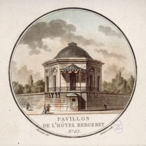 Pavillon des Hotel Bergeret, Paris. In pittoresken Ansichten der Hauptgebäude von Paris von Sergeant von Antoine Louis Francois Sergent Marceau