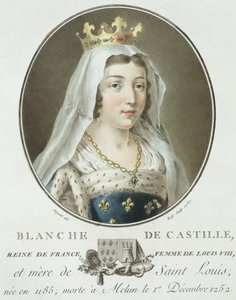Porträt von Blanche de Castille (1185-1252) graviert von Ride, 1787