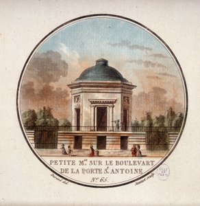 Kleines Haus am Boulevard der Porte Saint Antoine. In malerische Ansichten der Hauptgebäude von Paris von Sergeant von Antoine Louis Francois Sergent Marceau
