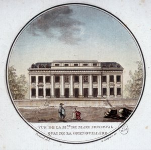 Ansicht des Hauses von Monsieur de Seixseval, Quai de la Grenouillère in Paris (heute Quai d