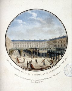 Ansicht des Gartens des Palais Royal - in „Malereische Ansichten der Hauptgebäude von Paris“ von Sergeant