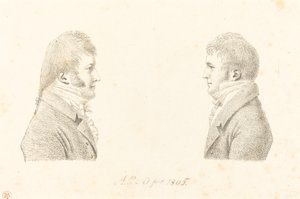 Selbstporträt und der Bruder des Künstlers von Antoine Marie Philippe Louis d
