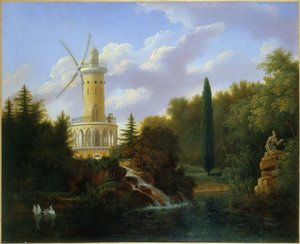 Windmühle an der Folie-Beaujon in Paris, 1827 von Antoine Patrice Guyot