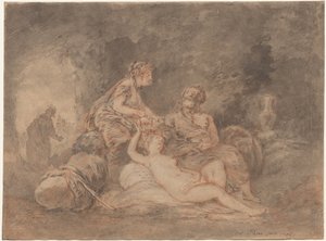 Lot und seine Töchter, 1756 von Antoine Pesne